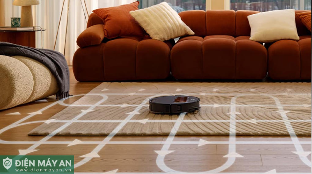 Robot hút bụi lau nhà cánh tay cơ học Roborock Saros Z70 - Đen